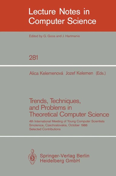 bokomslag Trends, Techniques, and Problems in Theoretical Computer Science