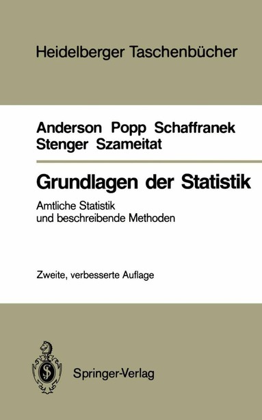 Oskar Anderson, Werner Popp, Manfred Schaffranek, Horst Stenger, Klaus Szameitat - Grundlagen der Statistik, Häftad