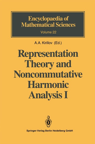 A.A. Kirillov - Representation Theory and Noncommutative Harmonic Analysis I, Inbunden