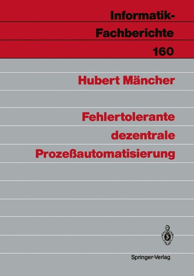 bokomslag Fehlertolerante dezentrale Prozeautomatisierung