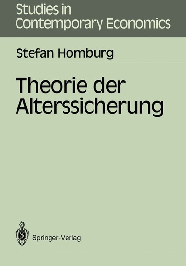 bokomslag Theorie der Alterssicherung