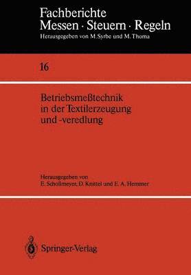 bokomslag Betriebsmetechnik in der Textilerzeugung und -veredlung