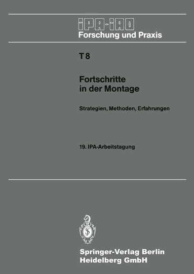 Hans-Jürgen Warnecke - Fortschritte in der Montage, Häftad