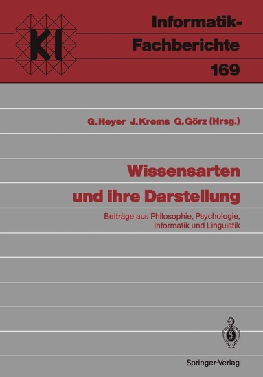 Gerhard Heyer, Josef Krems, Günther Görz - Wissensarten und ihre Darstellung, Häftad