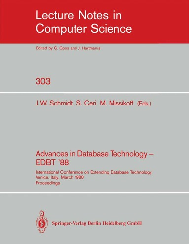 Joachim W. Schmidt, Stefano Ceri, Michele Missikoff - Advances in Database Technology - EDBT '88, Häftad
