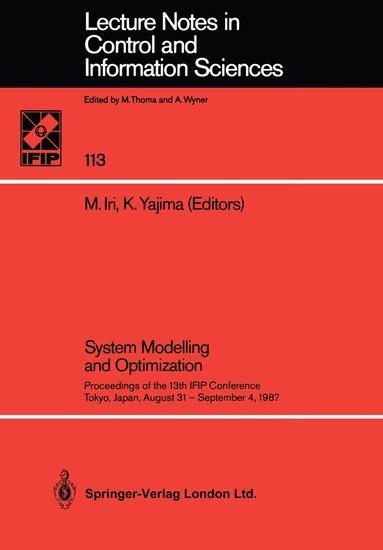 Masao Iri, Keiji Yajima - System Modelling and Optimization, Häftad