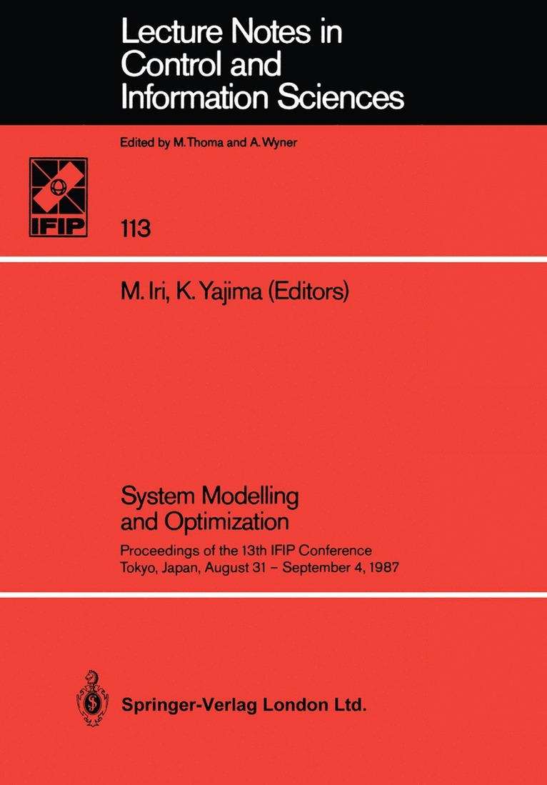 System Modelling and Optimization 1