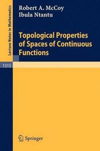 bokomslag Topological Properties of Spaces of Continuous Functions