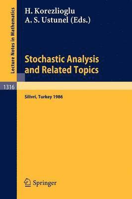 Hayri Korezlioglu, Ali S. Ustunel - Stochastic Analysis and Related Topics, Häftad