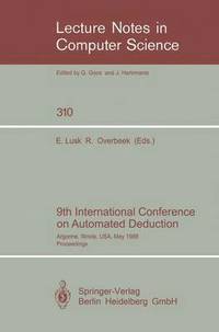 bokomslag 9th International Conference on Automated Deduction