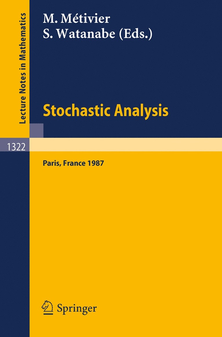 Michel Metivier, Shinzo Watanabe - Stochastic Analysis, Häftad