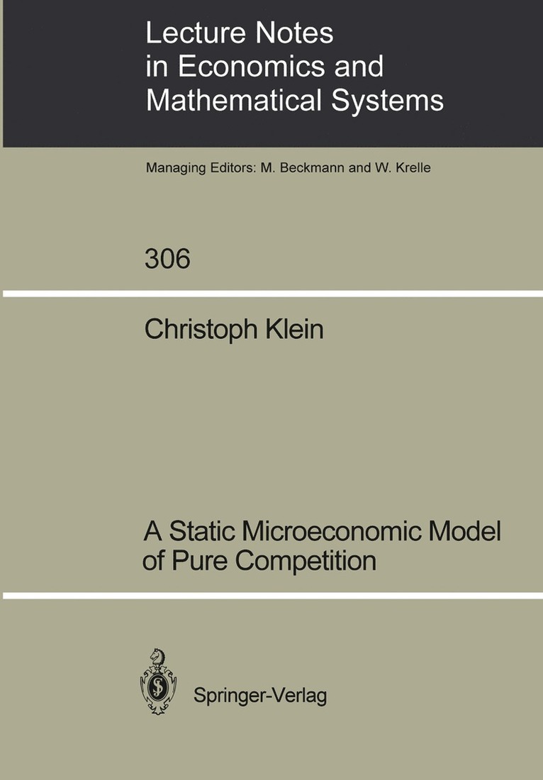 Static Microeconomic Model of Pure Competition