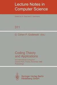 bokomslag Coding Theory and Applications