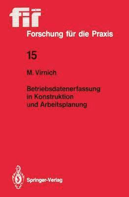 bokomslag Betriebsdatenerfassung in Konstruktion und Arbeitsplanung