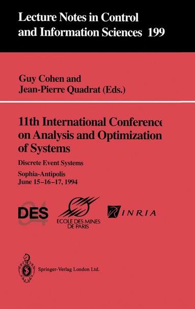 Guy Cohen, Jean-Pierre Quadrat - 11th International Conference on Analysis and Optimization of Systems: Discrete Event Systems, Häftad