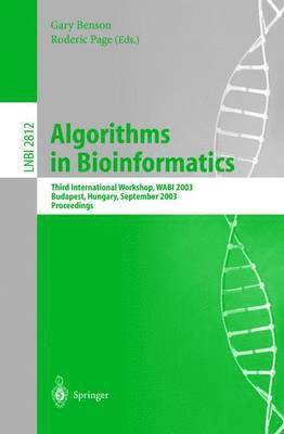 Gary Benson, Roderic Page - Algorithms in Bioinformatics, Häftad