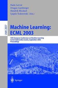 bokomslag Machine Learning: ECML 2003