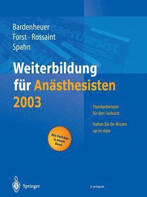 bokomslag Weiterbildung für Anästhesisten 2003
