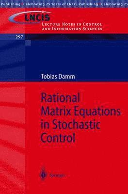 Rational Matrix Equations in Stochastic Control 1