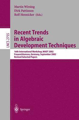 bokomslag Recent Trends in Algebraic Development Techniques