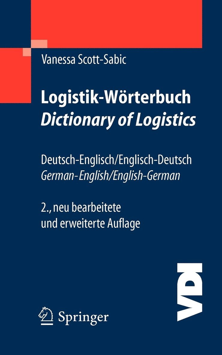 Vanessa Scott-Sabic - Logistik-Wörterbuch. Dictionary of Logistics, Häftad