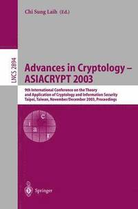 bokomslag Advances in Cryptology - ASIACRYPT 2003