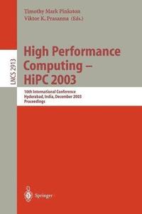 bokomslag High Performance Computing -- HiPC 2003