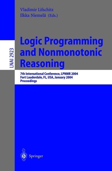 Vladimir Lifschitz, Ilkka Niemelä - Logic Programming and Nonmonotonic Reasoning, Häftad