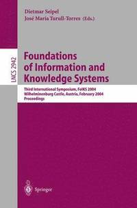 bokomslag Foundations of Information and Knowledge Systems