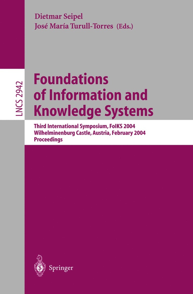 Foundations of Information and Knowledge Systems 1