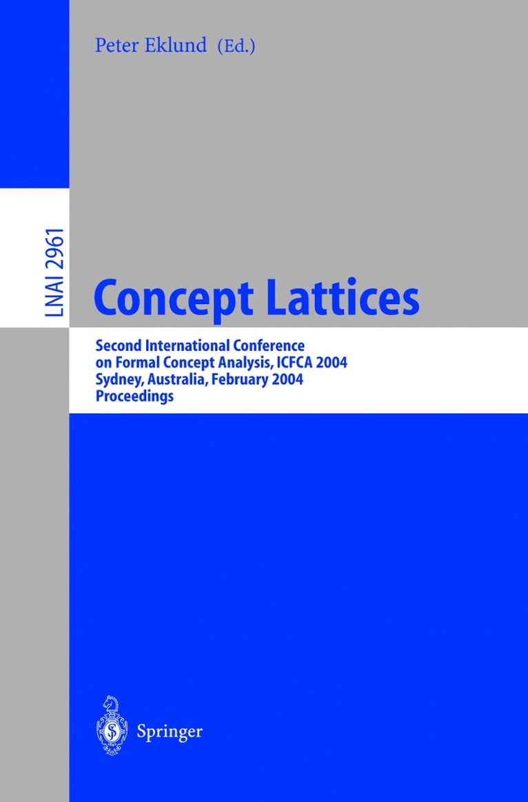Peter Eklund - Concept Lattices, Häftad