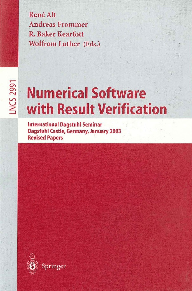 Numerical Software with Result Verification 1