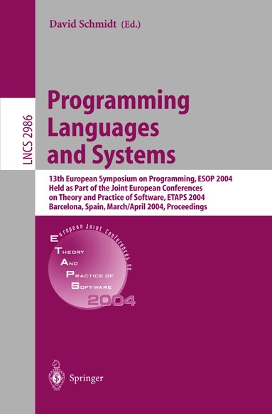 David Schmidt - Programming Languages and Systems, Häftad