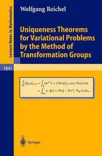 bokomslag Uniqueness Theorems for Variational Problems by the Method of Transformation Groups