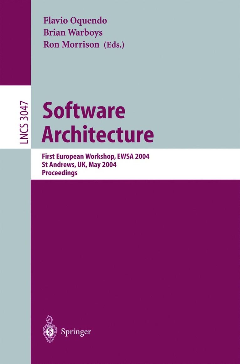 Flavio Oquendo, Brian Warboys, Ron Morrison - Software Architecture, Häftad