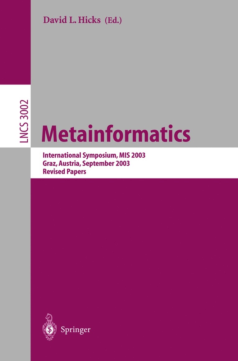 David L. Hicks - Metainformatics, Häftad
