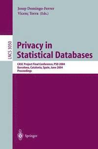 bokomslag Privacy in Statistical Databases