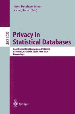 Josep Domingo-Ferrer, Vicenc Torra - Privacy in Statistical Databases, Häftad