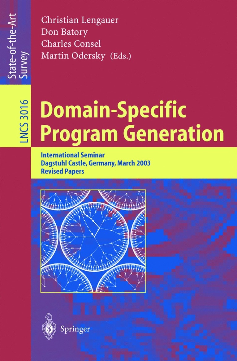 Christian Lengauer, Don Batory, Charles Consel, Martin Odersky - Domain-Specific Program Generation, Häftad