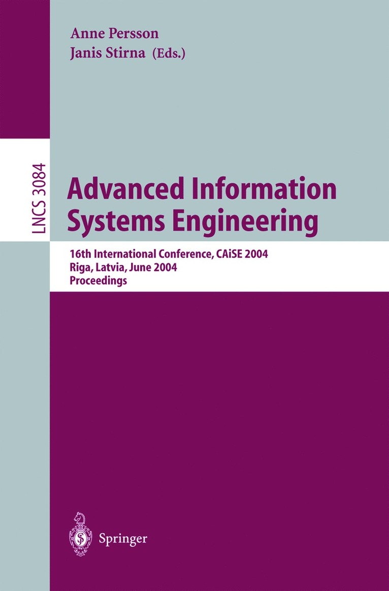 Advanced Information Systems Engineering 1