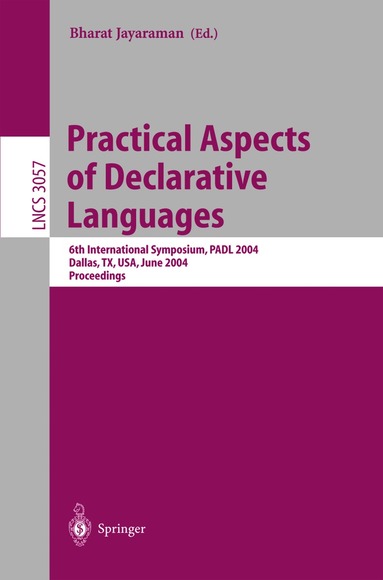 Bharat Jayaraman - Practical Aspects of Declarative Languages, Häftad