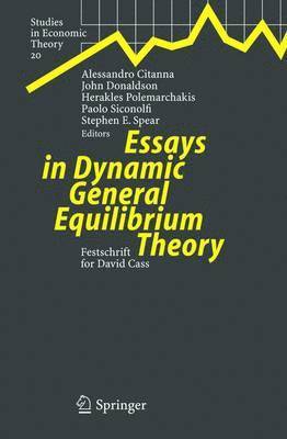 Essays in Dynamic General Equilibrium Theory 1