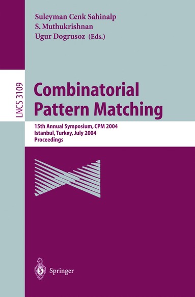 Suleyman C. Sahinalp, S. Muthukrishnan, Ugur Dogrusoz - Combinatorial Pattern Matching, Häftad