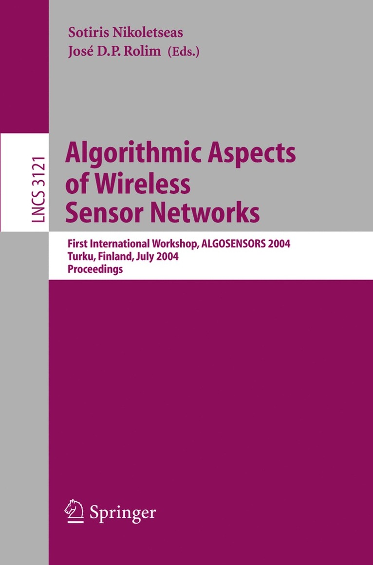 Sotiris Nikoletseas, Jose Rolim - Algorithmic Aspects of Wireless Sensor Networks, Häftad