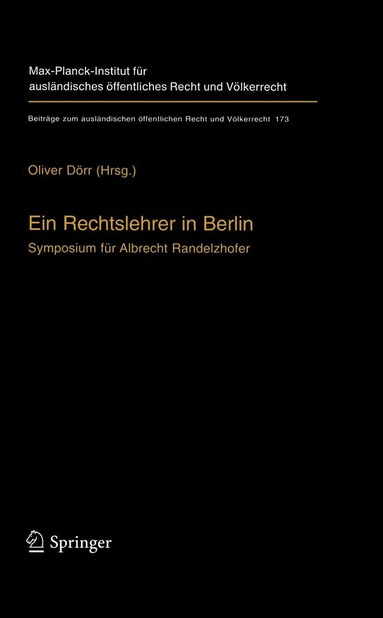 Oliver Dörr - Ein Rechtslehrer in Berlin, Inbunden