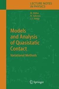 bokomslag Models and Analysis of Quasistatic Contact