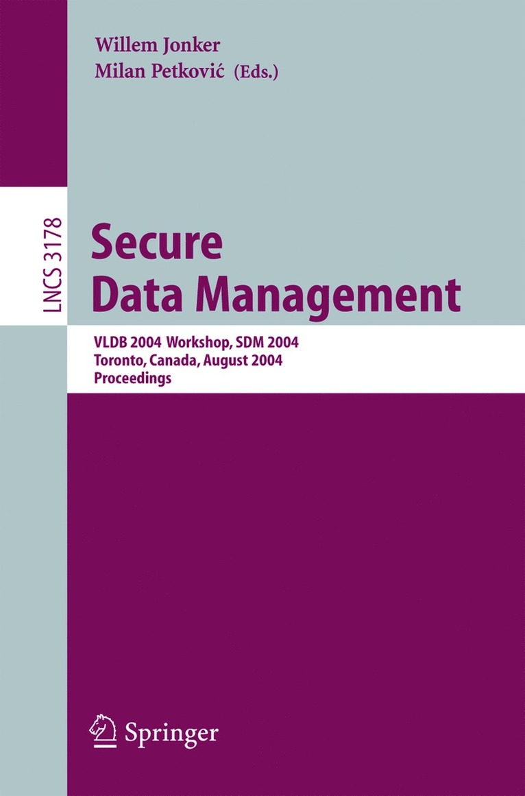 Willem Jonker, Milan Petkovic - Secure Data Management, Häftad