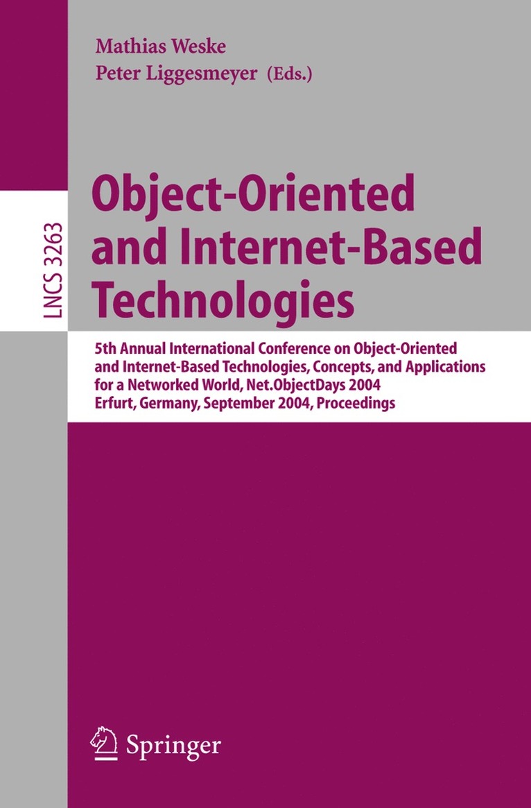 Mathias Weske, Peter Liggesmeyer - Object-Oriented and Internet-Based Technologies, Häftad