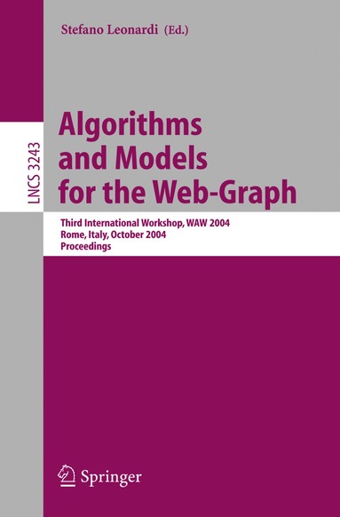 Stefano Leonardi - Algorithms and Models for the Web-Graph, Häftad