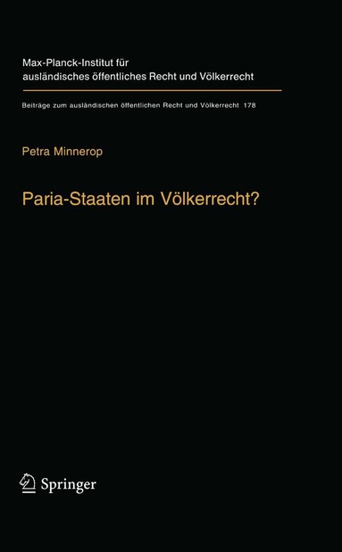 Petra Minnerop - Paria-Staaten im Völkerrecht?, Inbunden
